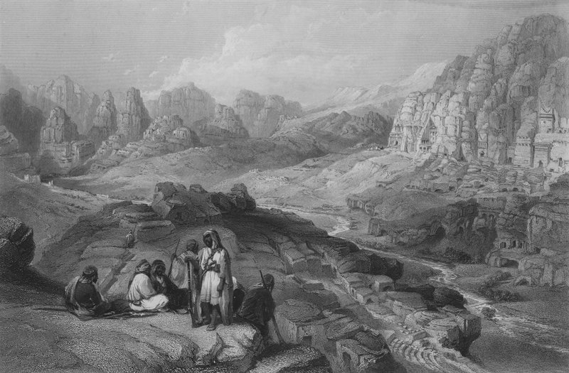Petra, Místo města, Jeremiáš XLIX od William Henry Bartlett