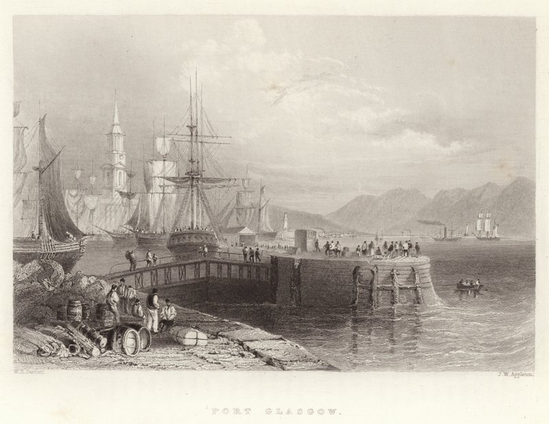 Port Glasgow od William Henry Bartlett
