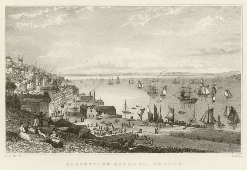 Přístav Queenstown od William Henry Bartlett