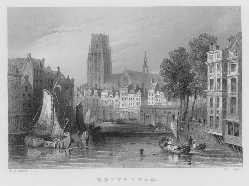 Rotterdam (rytina) od William Henry Bartlett
