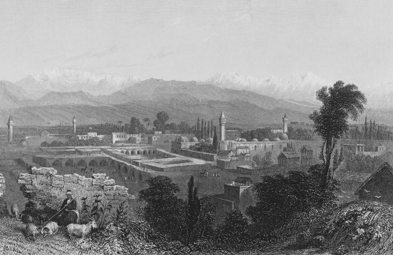 Tarsus, město v Kilikii od William Henry Bartlett