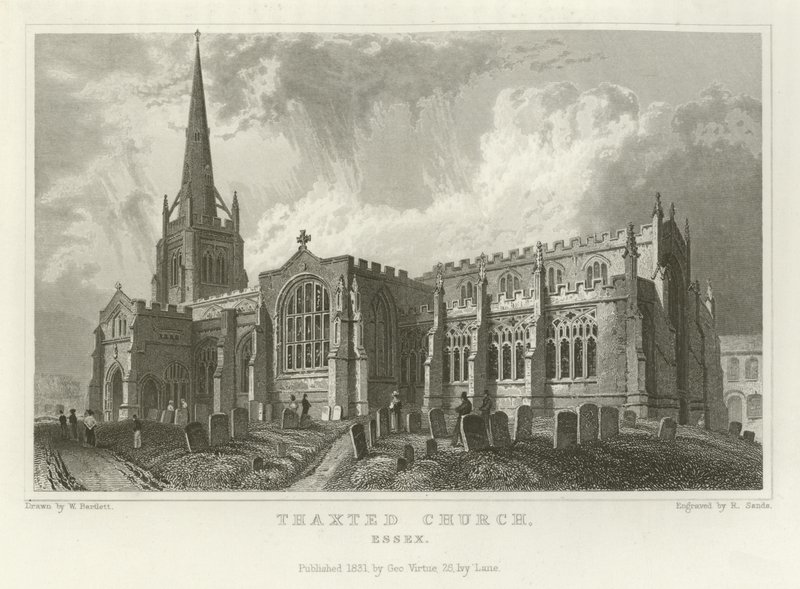 Thaxted Church, Essex od William Henry Bartlett
