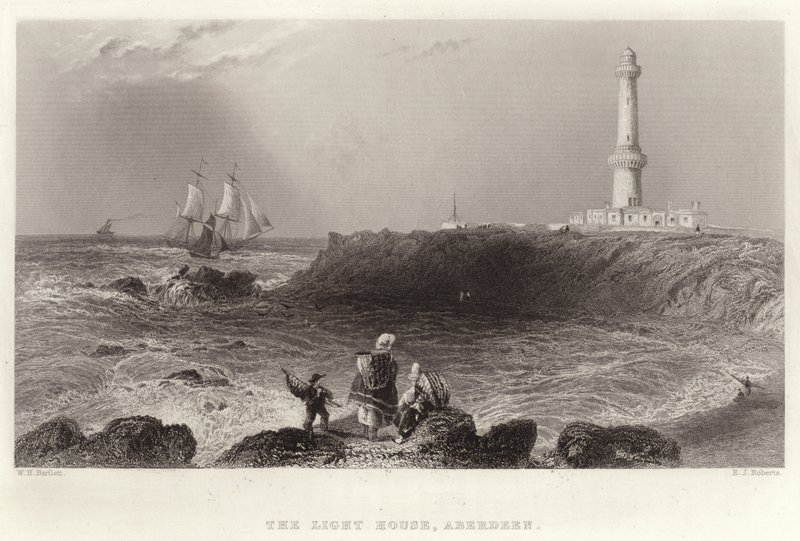 The Light House, Aberdeen od William Henry Bartlett