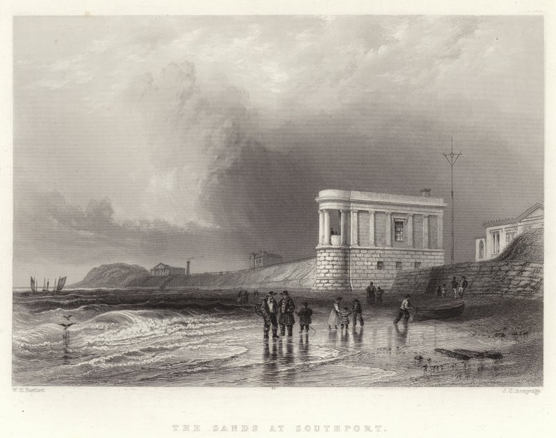 Písky v Southportu od William Henry Bartlett