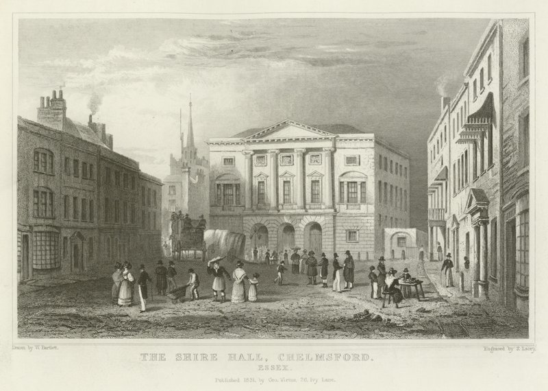 Shire Hall, Chelmsford, Essex od William Henry Bartlett
