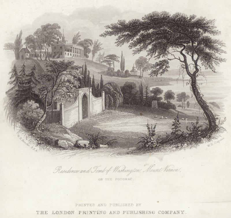 Sídlo hrobky George Washingtona v Mount Vernon od William Henry Brooke