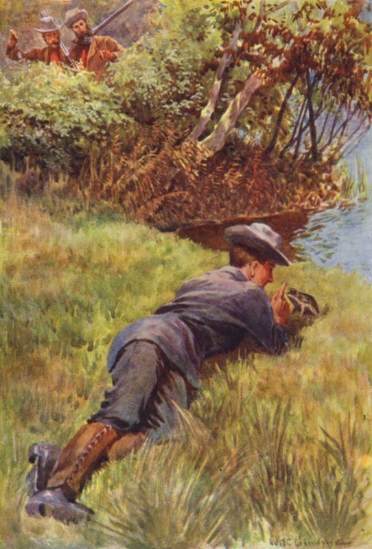 Ilustrace k filmu Lovci goril od RM Ballantyne od William Henry Charles Groome