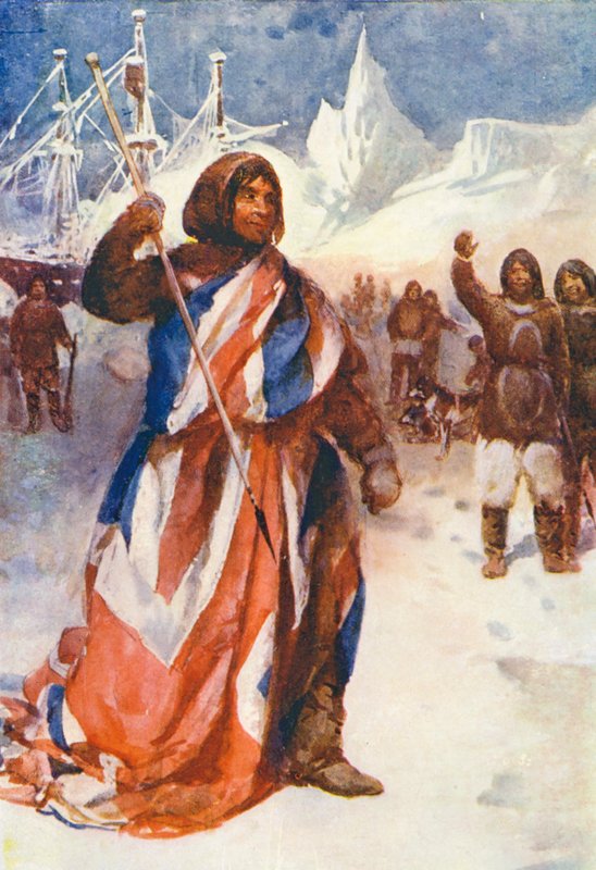 Ilustrace k filmu Ledový svět aneb velrybářská plavba delfína (barevná litografie) od William Henry Charles Groome