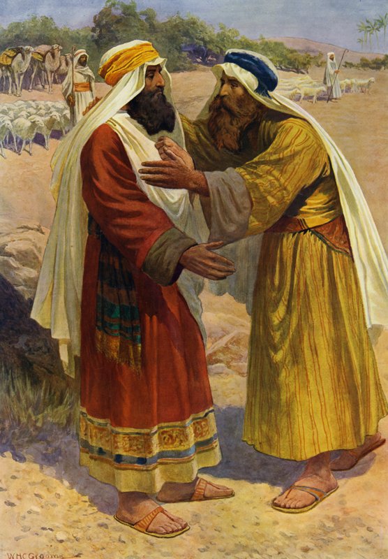 Setkání Jákoba a Ezaua (barevné lito) od William Henry Charles Groome