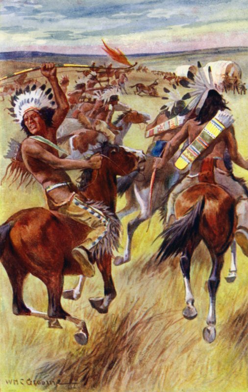 "Oblaky kouře a hlášení z pušek ukázaly, že moji přátelé byli odhodláni se bránit" (barva litho) od William Henry Charles Groome