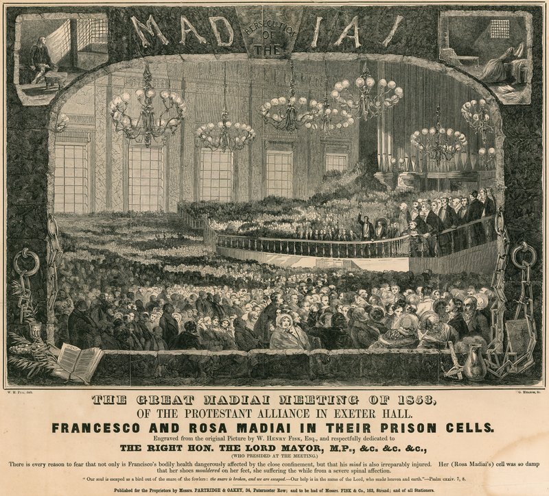 Velké Madiaiské setkání Protestantské aliance v roce 1853 v Exeter Hall v Londýně od William Henry Fisk