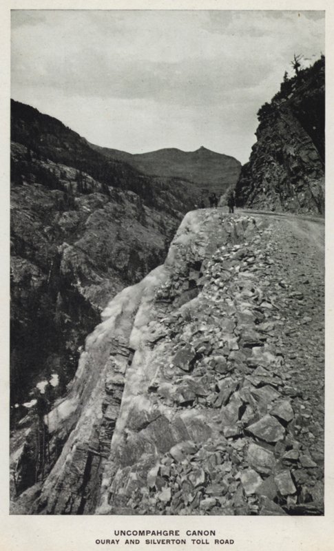 Canyons of Colorado: Uncompahgre Canon, Ouray a Silverton Toll Road (černobílá fotografie) od William Henry Jackson