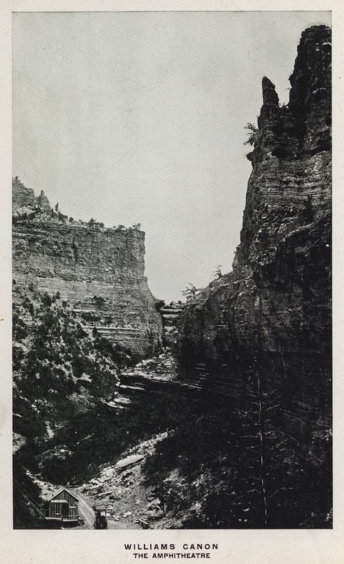 Canyons of Colorado: Williams Canon, The Amphitheatre (č/b foto) od William Henry Jackson