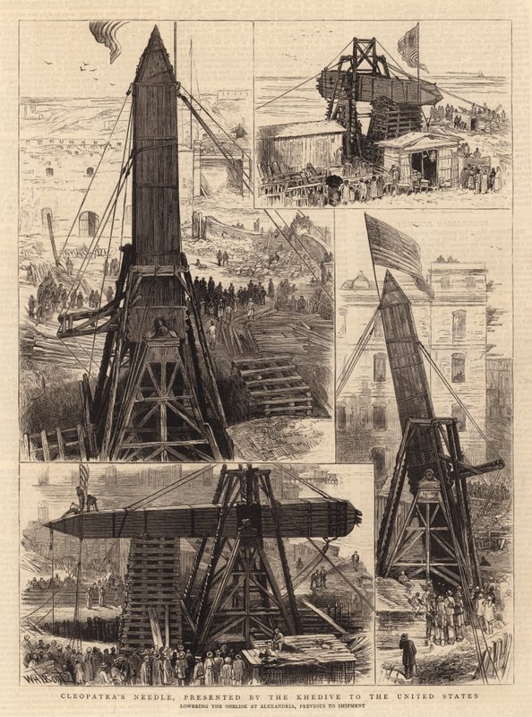 Kleopatřina jehla, kterou Khedive představil Spojeným státům od William Henry James Boot