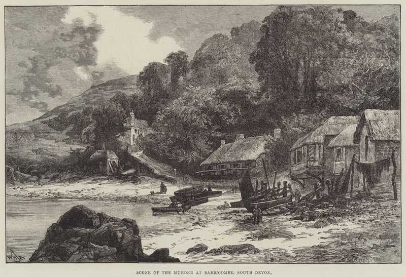 Scéna vraždy v Babbacombe, South Devon od William Henry James Boot