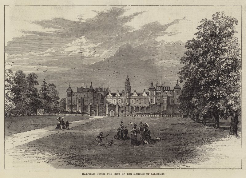Hatfield House, sídlo markýze ze Salisbury od William Henry Pike