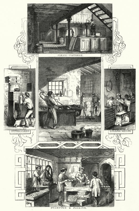 Výroba mýdla (rytí) od William Henry Pike