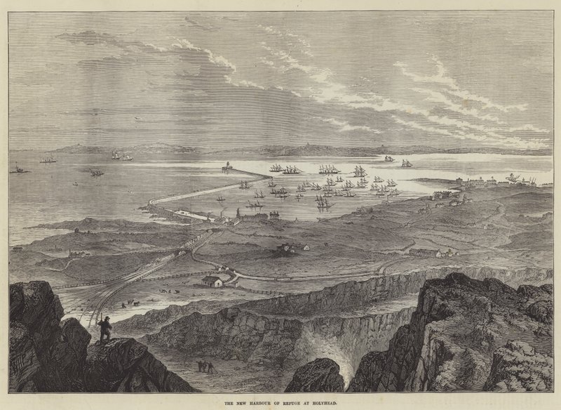 The New Harbor of Refuge v Holyhead od William Henry Pike
