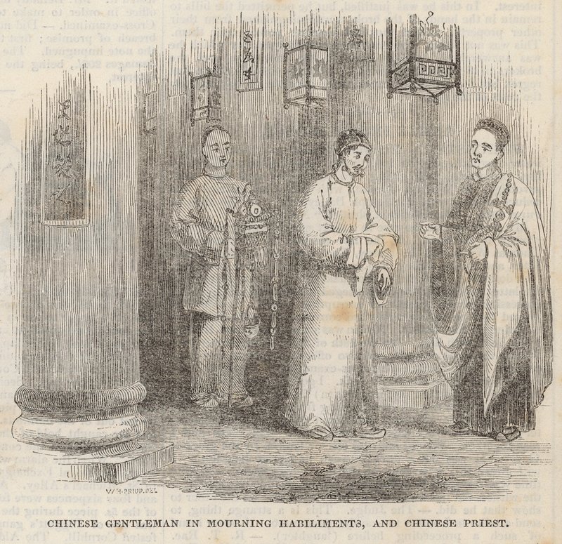 Čínský gentleman ve smutečních obřadech a čínský kněz od William Henry Prior