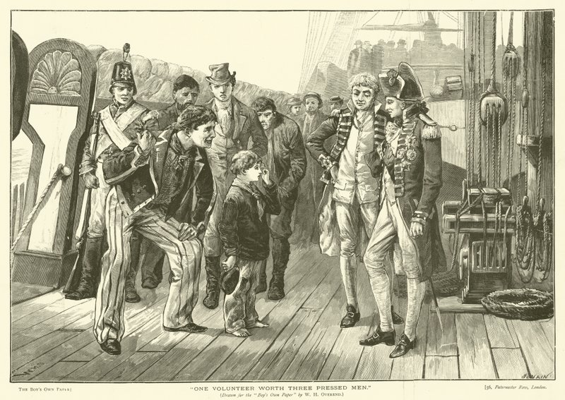 Jeden dobrovolník v hodnotě tří lisovaných mužů (rytina) od William Heysham (after) Overend