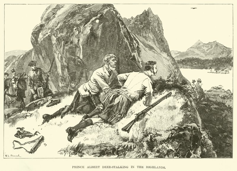 Prince Albert Deer-Stalking in the Highlands (rytina) od William Heysham (after) Overend