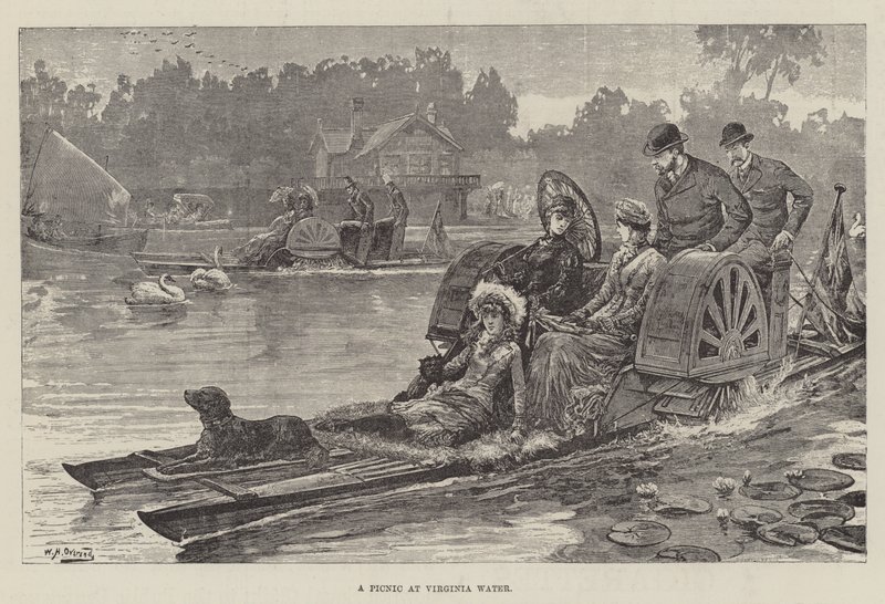 Piknik ve Virginia Water od William Heysham Overend
