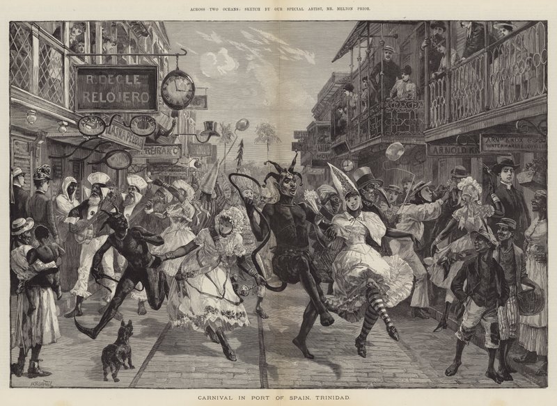 Přes dva oceány, karneval v Port of Spain, Trinidad od William Heysham Overend
