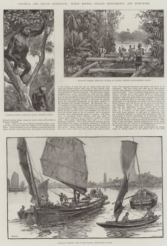Koloniální a indická výstava, Severní Borneo, Straits Settlements a Hong-Kong od William Heysham Overend