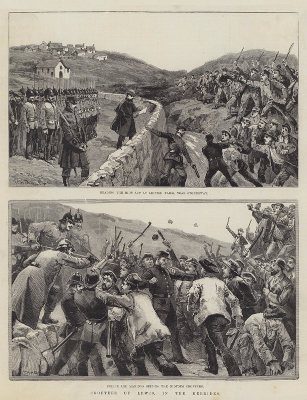 Crofters of Lewis na Hebridách od William Heysham Overend