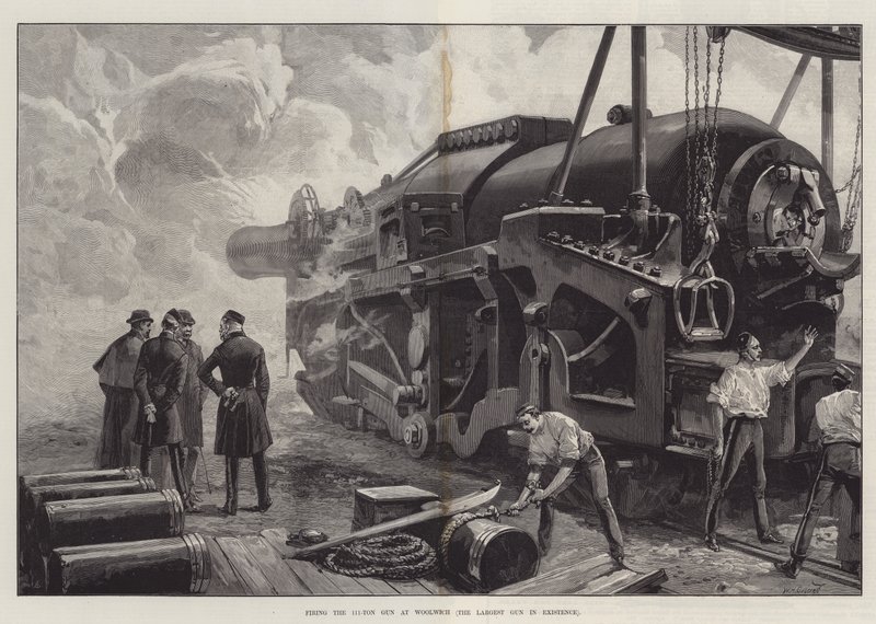Střelba ze 111tunové zbraně na Woolwich od William Heysham Overend