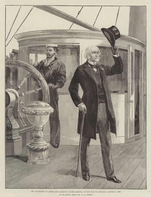 Pan Gladstone na palubě jachty Jejího Veličenstva Alberta, na cestě do Osborne, 15. srpna 1892 od William Heysham Overend