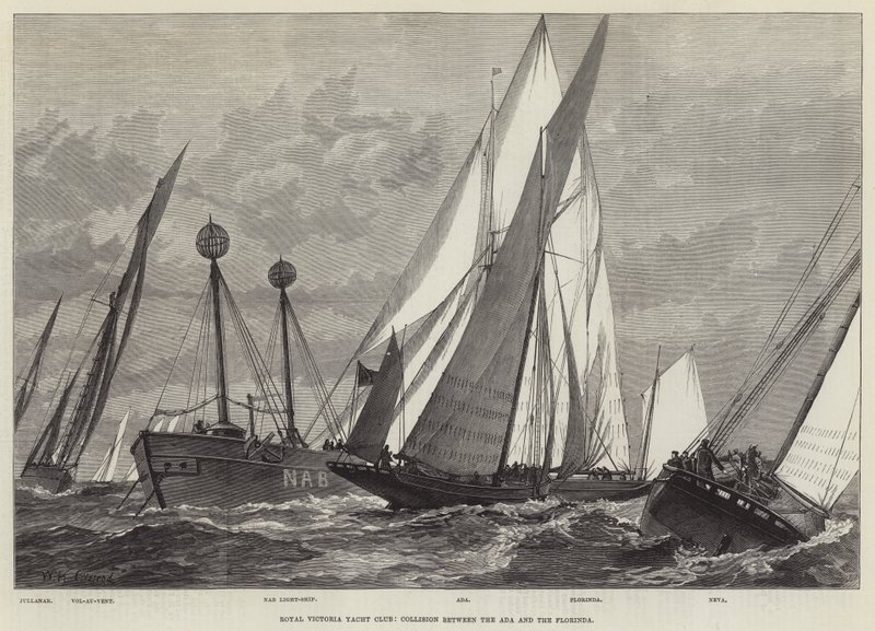 Royal Victoria Yacht Club, Srážka mezi Ada a Florinda od William Heysham Overend