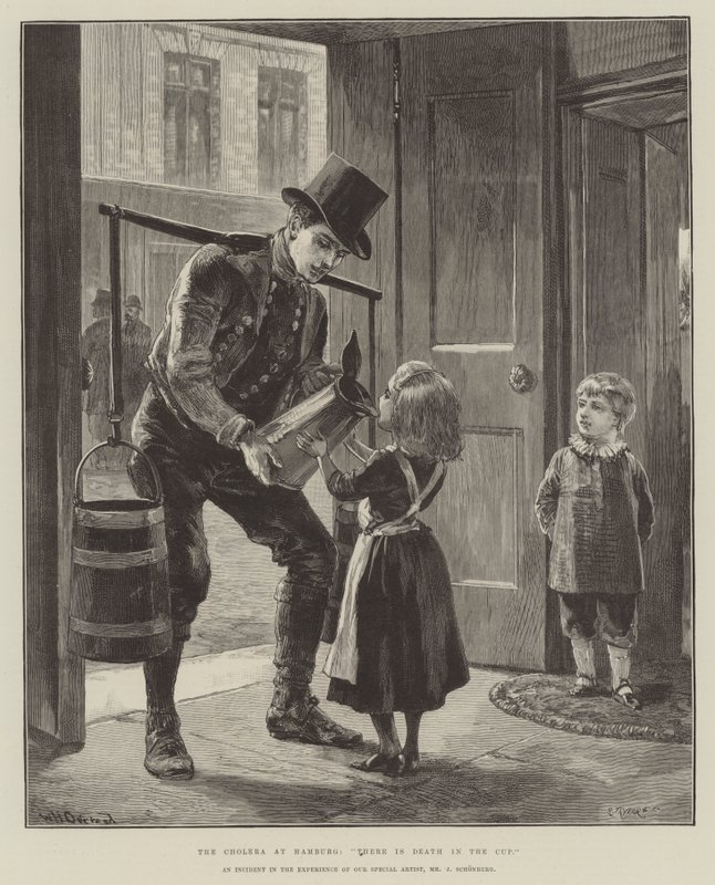 Cholera v Hamburku, v poháru je smrt od William Heysham Overend