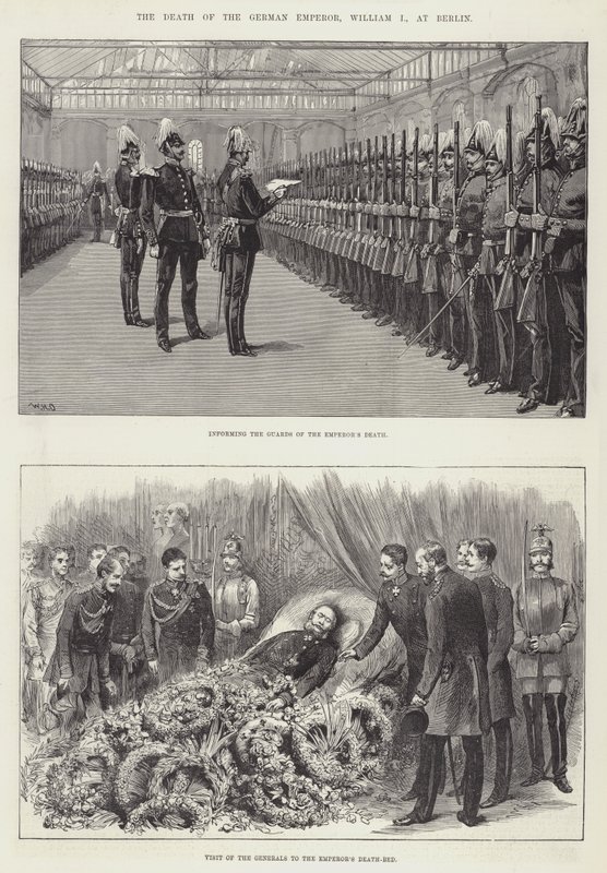 Smrt německého císaře Viléma I. v Berlíně od William Heysham Overend