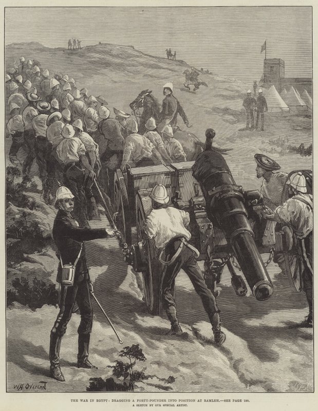 Válka v Egyptě, přetažení na Forty-Pounder do pozice u Ramleh od William Heysham Overend