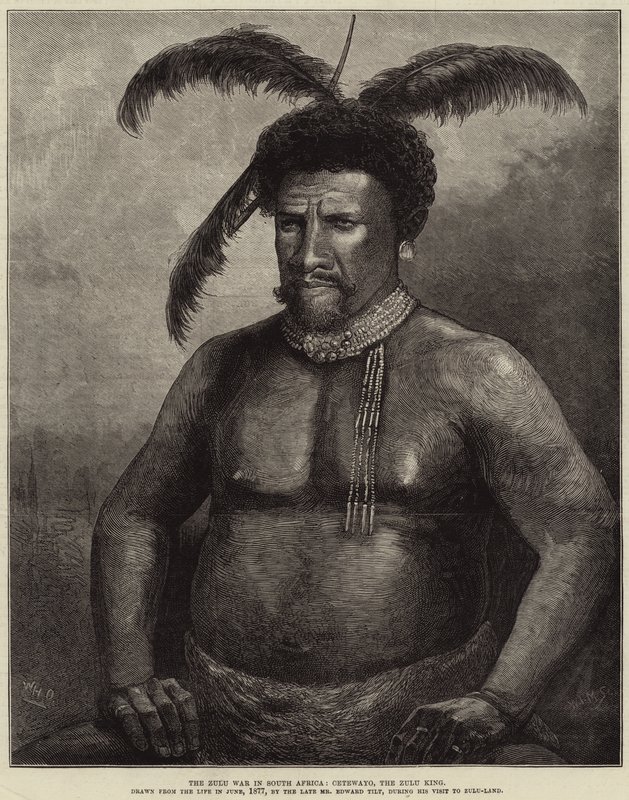 Válka Zuluů v Jižní Africe, Cetewayo, král Zuluů od William Heysham Overend