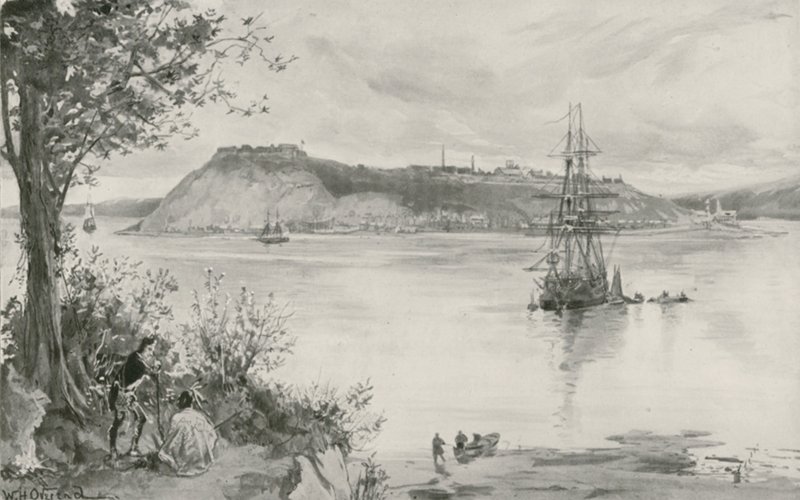 Pohled na město a pevnost Quebec. 1759 našeho letopočtu od William Heysham Overend