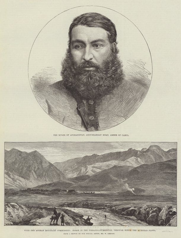 S afghánskou hraniční komisí od William Heysham Overend