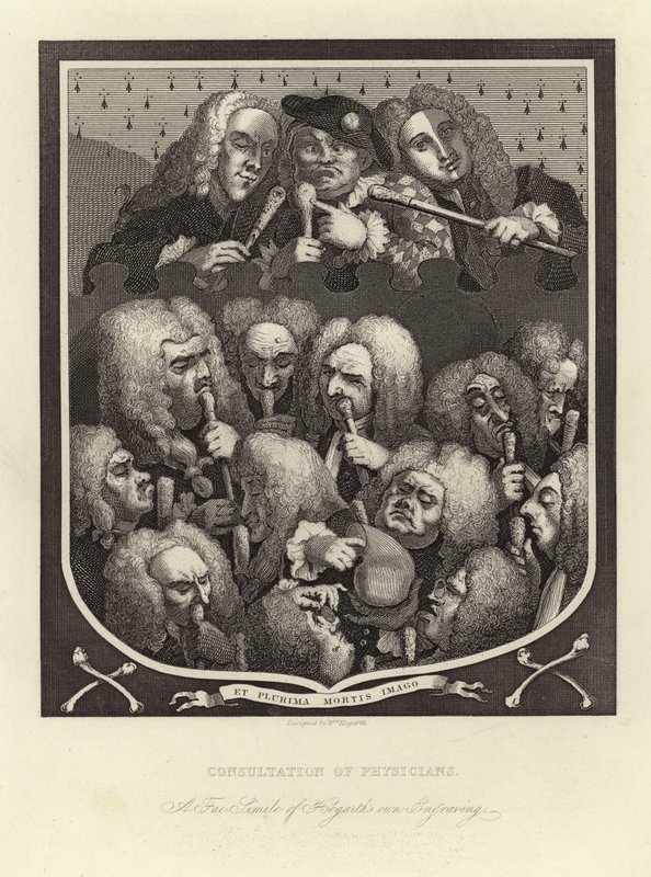 Konzultace s lékaři od William Hogarth