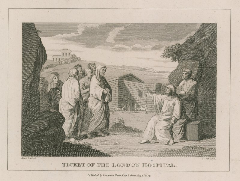 Vstupenka do londýnské nemocnice od William Hogarth