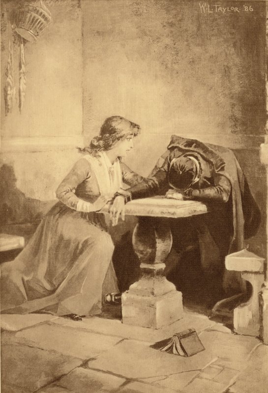 Dorothea najde svého manžela v zahradě (hlubotisk) od William Ladd Taylor