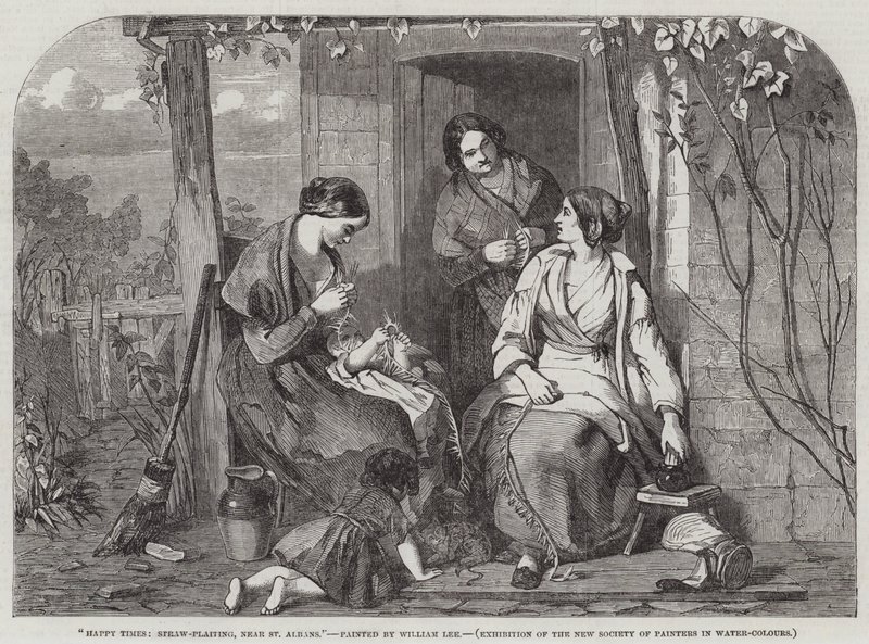 Happy Times, Straw-Plaiting, poblíž St Albans od William Lee