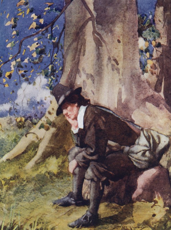 Ilustrace pro The Compleat Angler od Izaaka Waltona (barevné lito) od William Lee Hankey