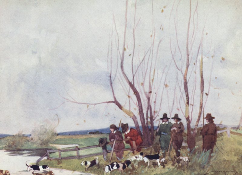 Ilustrace pro The Compleat Angler od Izaaka Waltona (barevné lito) od William Lee Hankey