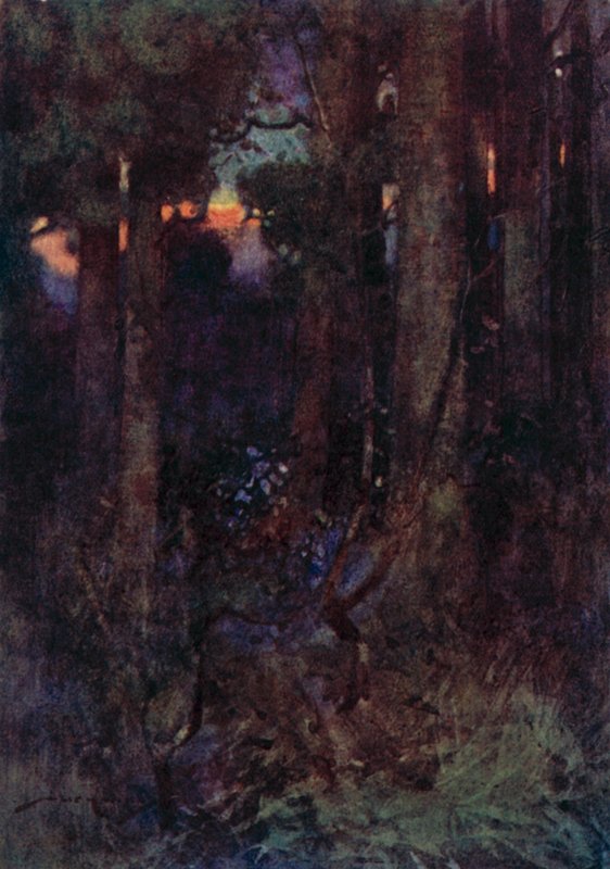 Ilustrace pro The Deserted Village od Olivera Goldsmitha (barevné lito) od William Lee Hankey