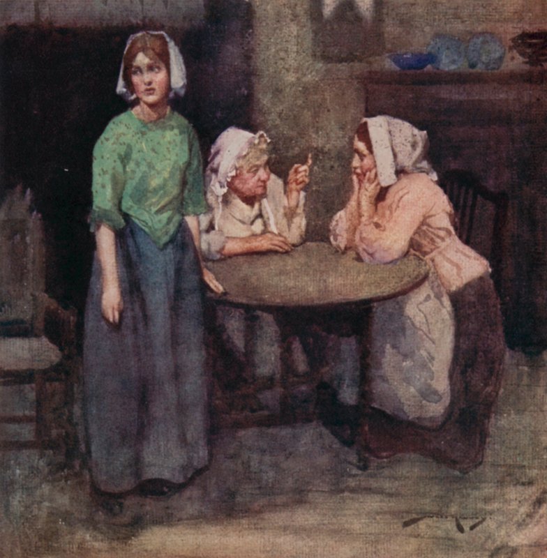 Ilustrace pro opuštěnou vesnici od Olivera Goldsmitha (Color Litho) od William Lee Hankey