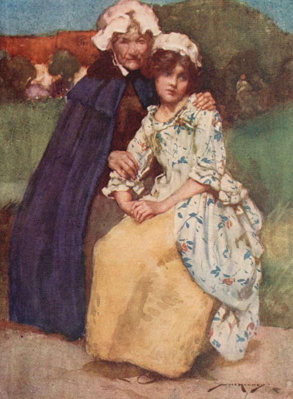 Ilustrace pro The Deserted Village od Olivera Goldsmitha (barevné lito) od William Lee Hankey