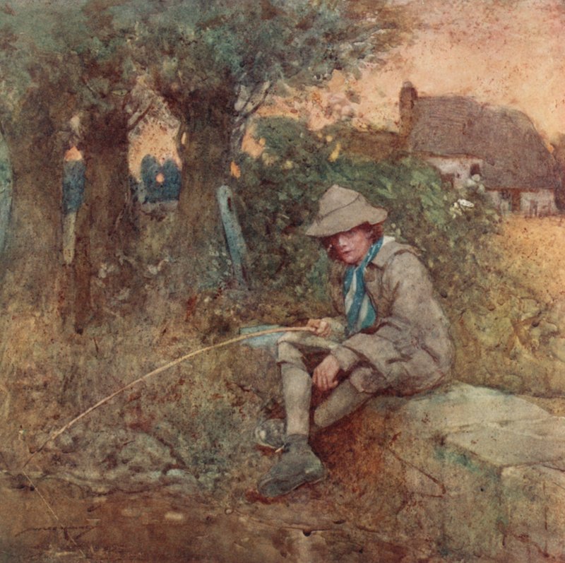 Ilustrace pro The Deserted Village od Olivera Goldsmitha (barevné lito) od William Lee Hankey