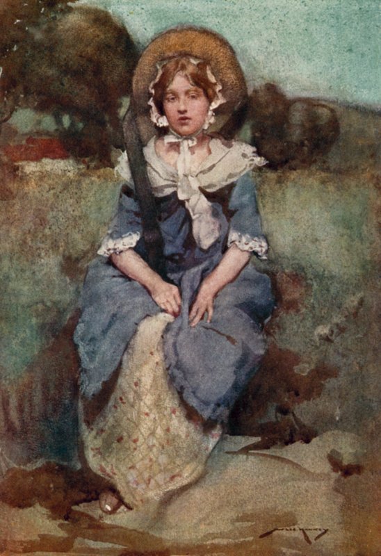 Ilustrace pro The Deserted Village od Olivera Goldsmitha (barevné lito) od William Lee Hankey
