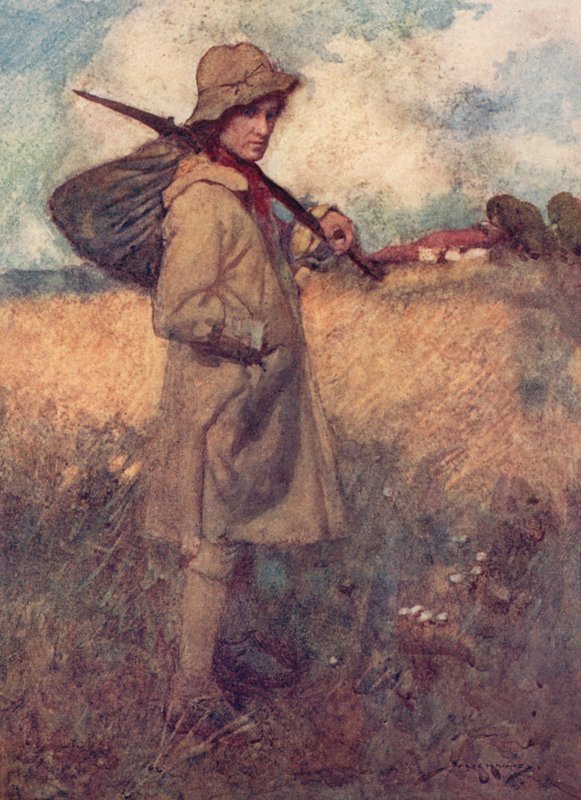 Ilustrace pro opuštěnou vesnici od Olivera Goldsmitha (Color Litho) od William Lee Hankey